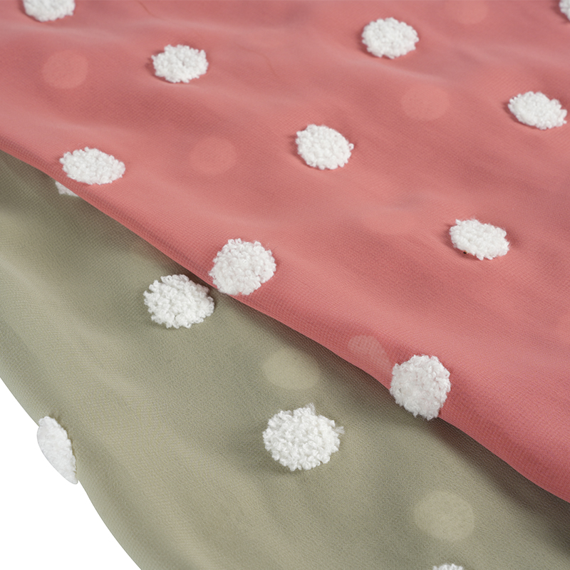 پارچه ابریشمی تخت 75d/18t با پارچه حوله دوزی