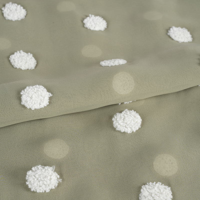 پارچه ابریشمی تخت 75d/18t با پارچه حوله دوزی