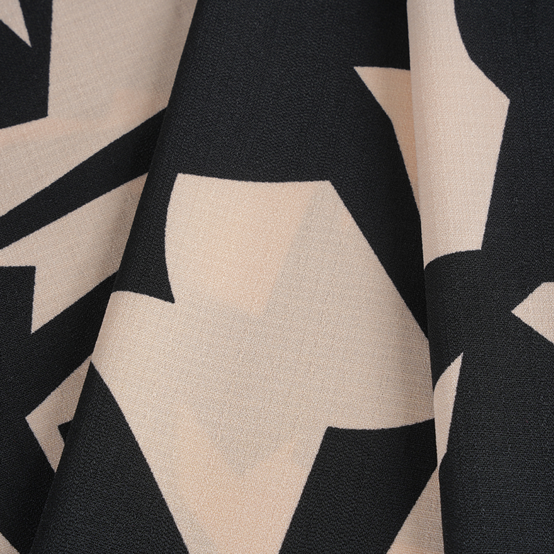 5068 لینگ لانگ کنفی پارچه چاپ صورتی و مشکی