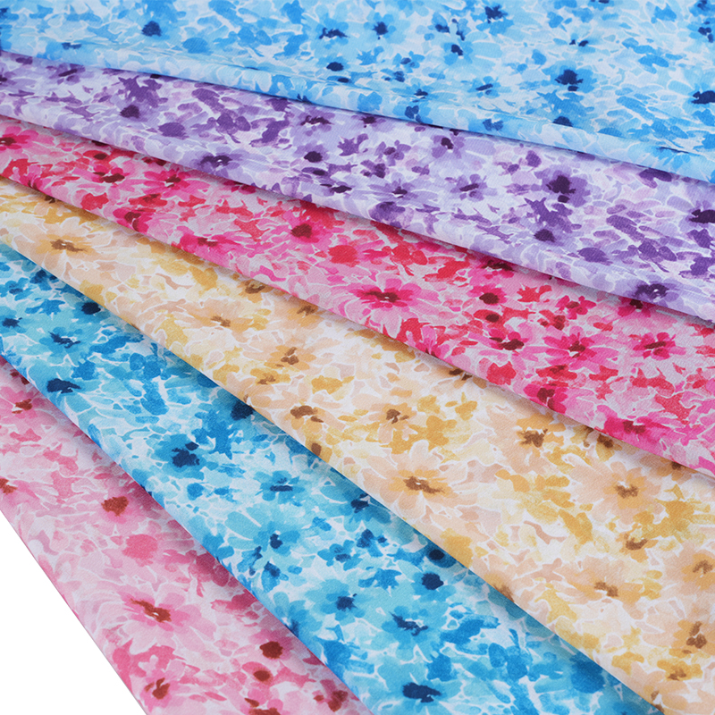 پارچه چاپ گل مه آلود 75D/18T