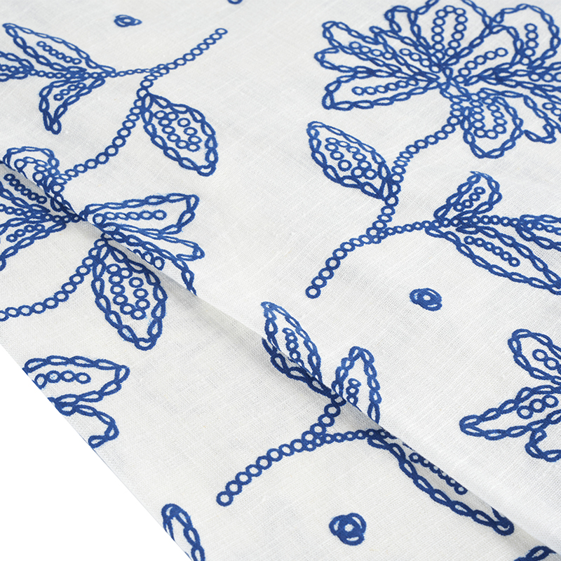 پارچه چاپ فوم گلدار کتانی ویسکوز 12S