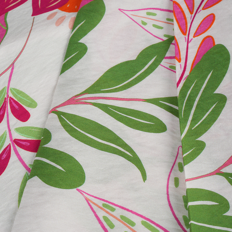 پارچه چاپی پرنده بهشتی نیمه براق Rn