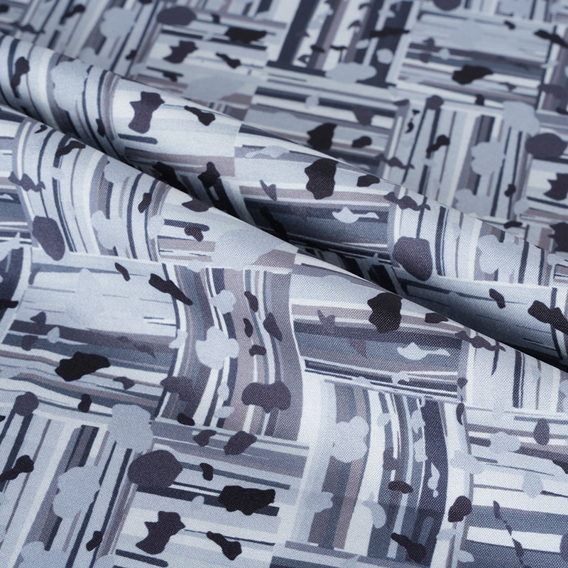 پارچه چاپ دیجیتال بلوک مثبت و منفی انتزاعی 100D*40S ابریشم خنک
