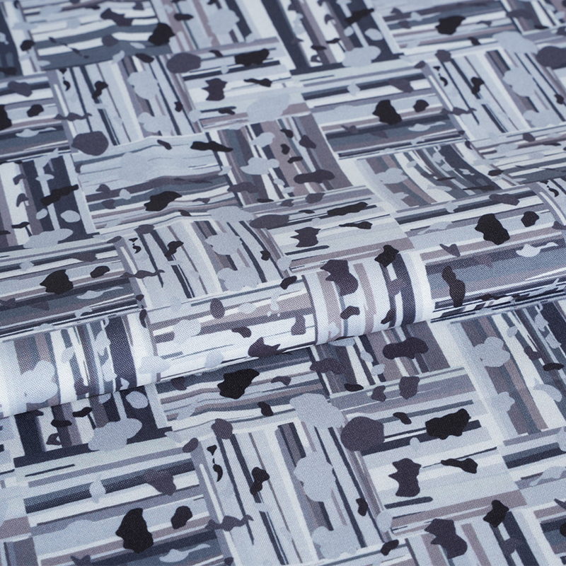 پارچه چاپ دیجیتال بلوک مثبت و منفی انتزاعی 100D*40S ابریشم خنک